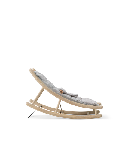 Transat en bois pour bébé et enfant en bas âge, chêne/gris