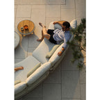 SunWeave Cloud 2 places Curve avec table en teck (coussins inclus)