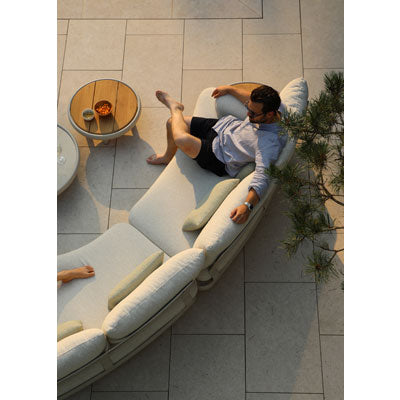 SunWeave Cloud 2 places Curve avec table en teck (coussins inclus)