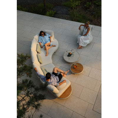 SunWeave Cloud 2 places Curve avec table en teck (coussins inclus)