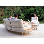 SunWeave Cloud 2 places Curve avec table en teck (coussins inclus)