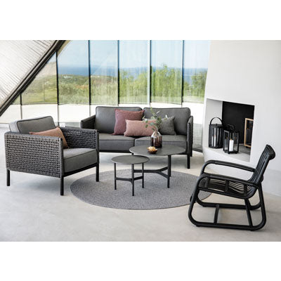 Table basse Twist Cane-Line petite (cadre en teck)
