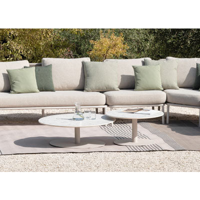 Table basse ronde Kodo de Vincent Sheppard, diamètre : 65 cm (plateau en aluminium)