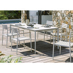 Table rectangulaire Vineko Costa 160 cm (plateau en aluminium)