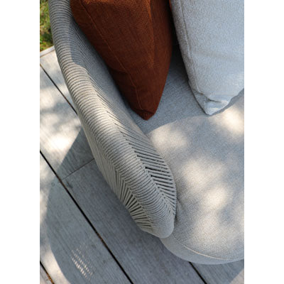Chaise longue droite SunWeave Wave (coussins inclus - 8 pièces)