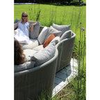 Chaise longue droite SunWeave Wave (coussins inclus - 8 pièces)