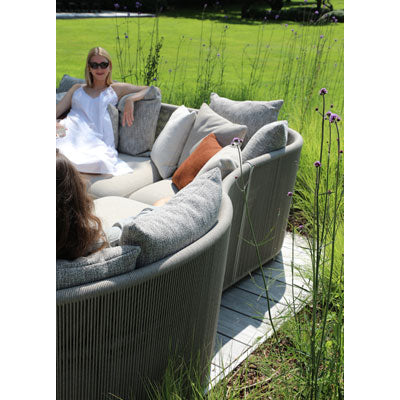 Chaise longue droite SunWeave Wave (coussins inclus - 8 pièces)