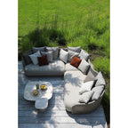 Chaise longue droite SunWeave Wave (coussins inclus - 8 pièces)