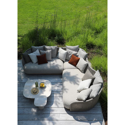 Chaise longue droite SunWeave Wave (coussins inclus - 8 pièces)