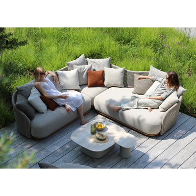 Chaise longue droite SunWeave Wave (coussins inclus - 8 pièces)