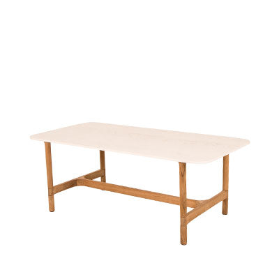 Table basse rectangulaire Twist Cane-Line (structure en teck)