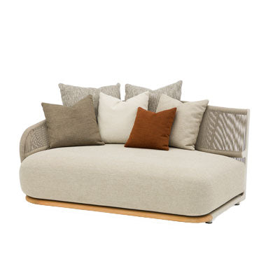 Chaise longue droite SunWeave Wave (coussins inclus - 8 pièces)