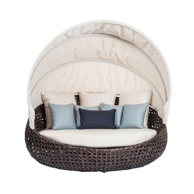 Lit de jour SunWeave Penang avec baldaquin (coussins inclus)