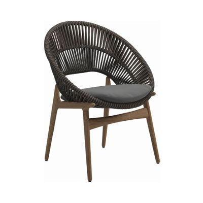 Fauteuil de salle à manger Gloster Bora (coussin inclus)